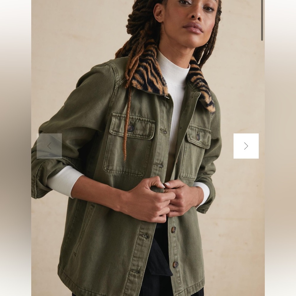Dear John by‎ Anthropologie Cazimir Utility Jacket Green